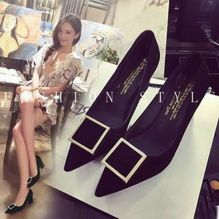 giầy cao gót da lộn pha nhung