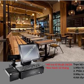 Máy bộ cảm ứng 17’ và phần mềm tính tiền – máy in hóa đơn – két đựng tiền thu ngân