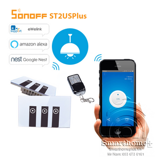 Công Tắc Cảm Ứng Điều Khiển Wifi RF Sonoff SHP-ST2USPlus giá sỉ