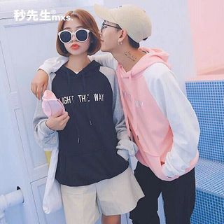 hoodie chữ thêu