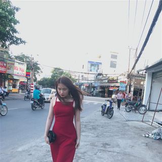 Đầm maxi nơ đỏ