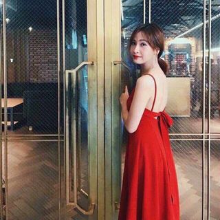 Đầm maxi nơ đỏ