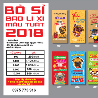 SỈ LẺ BAO LÌ XÌ