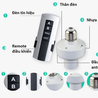 Đui Đèn Điều Khiển Từ Xa Sóng RF