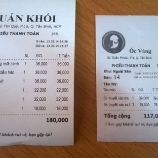 Máy in bill thanh toán k80 hóa đơn thanh toán
