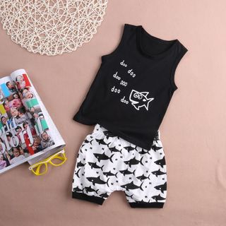 Bộ sát nách Black Shark bé trai