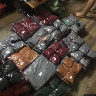 set đầm đuôi cá áo len siêu ấm áp