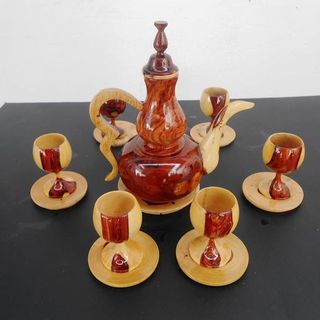 Bình trà gỗ trắc dây