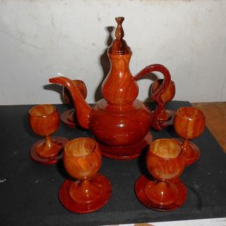Bình ly gỗ hương
