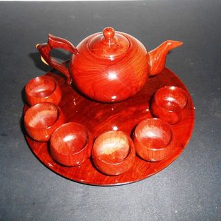 Bộ bình trà gỗ hương