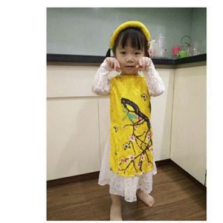 Áo Dài Gấm Bé Gái