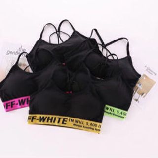 Áo bra chữ OFF WHITE