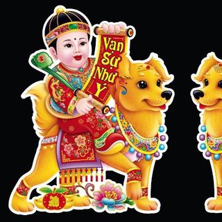 tranh dán kim đồng ngọc nữ