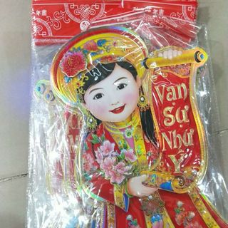 tranh dán kim đồng ngọc nữ