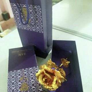 hoa hồng 3d mạ vàng 24k