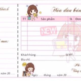 hoá đơn bán Hàng mẫu mới