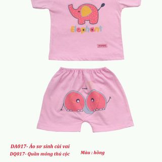 Bộ cộc tay cài vai Dokma DA017 3-12M