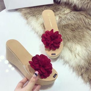 dép xuồng hoa cao câp