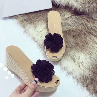 dép xuồng hoa cao câp