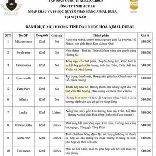 tinh dầu nước hoa Dubai sỉ 330k