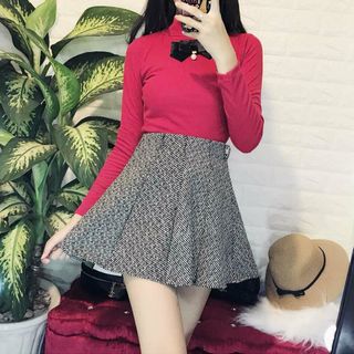 áo len cột nơ