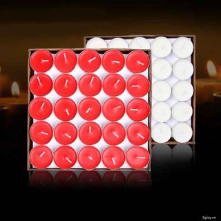 nến tealight 100v/hộp loại 4h-5h - ko mùi ko khói - giá sỉ
