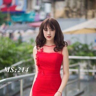 đầm body phối lưới kết hoa