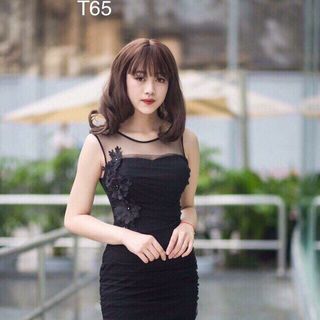 đầm body phối lưới kết hoa