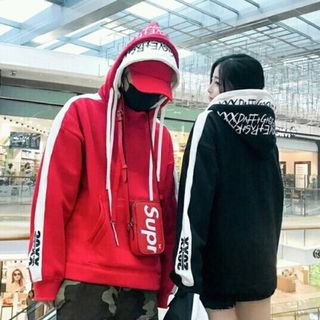 Áo hoodie phối hai mũ cực cá tính
