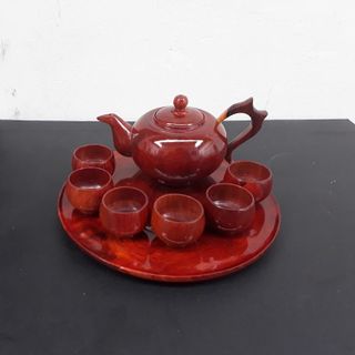 ấm trà gỗ hương