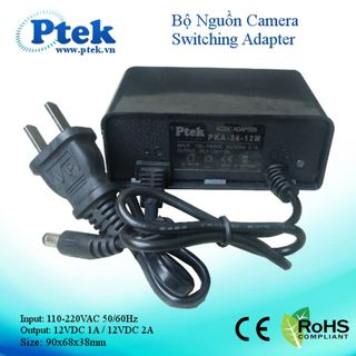Nguồn Camera Adapter chống nước 12V 2A