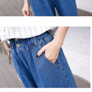 Quần jeans ống rộng cá tính trẻ trung năng động cho nữ 0502