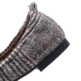 Giày búp bê caro mũi nhọn GGđế bằngmã 118-6