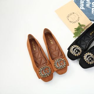 Giày búp bê đính cườm GGmã 26911