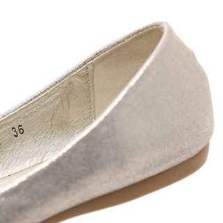 Giày búp bê mũi nhọn đính đá CG mã B6139-1137