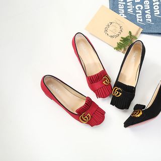 Giày cao gót đế vuông GG 5 phân mã F999-1A