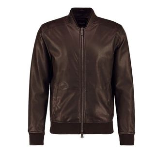 Áo khoác da nam cổ bo lót lông LD140