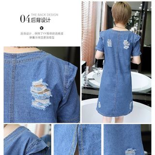 ĐẦM SUÔNG IN HỌA TIẾT 4 CÔ GÁI D0888
