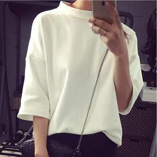 ÁO THUN TAY LỠ BO CỔ TO