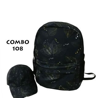 Combo Ba Lô và Nón họa tiết