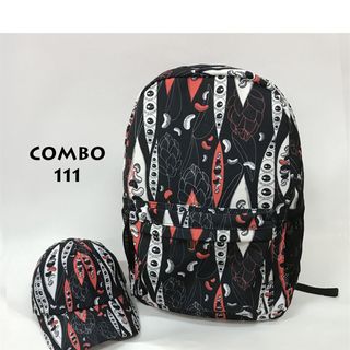 Combo Ba Lô và Nón họa tiết