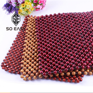 Tấm miếng đệm lót nệm massage ghế xe ô tô xe hơi xe tải ghế văn phòng hạt gỗ tròn hương 45x45 cm