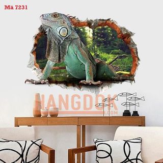 Trang trí nhà cửa 3D Rồng đất xuyên tường