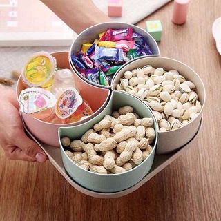 Khay đựng bánh kẹo lúa mạch hộp vuông sang trọng