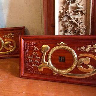 Tranh đồng hồ chữ Lộc