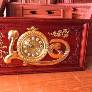 Tranh đồng hồ chữ Lộc