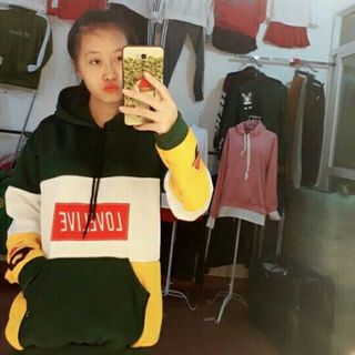 Áo hoodie phối thời trang