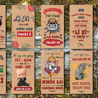 Túi 10 bao lì xì phong cách cộng đồng mạng độc đáo