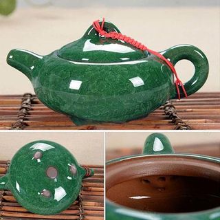 Bộ ấm trà 3d hình cá xanh ngọc