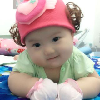 Nón len có tóc đính ngọc trai